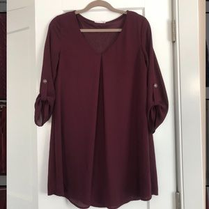 maroon size small flowy dress